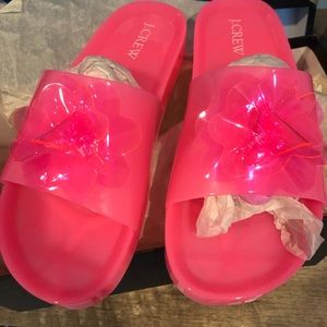 Jcrew pink beach slides